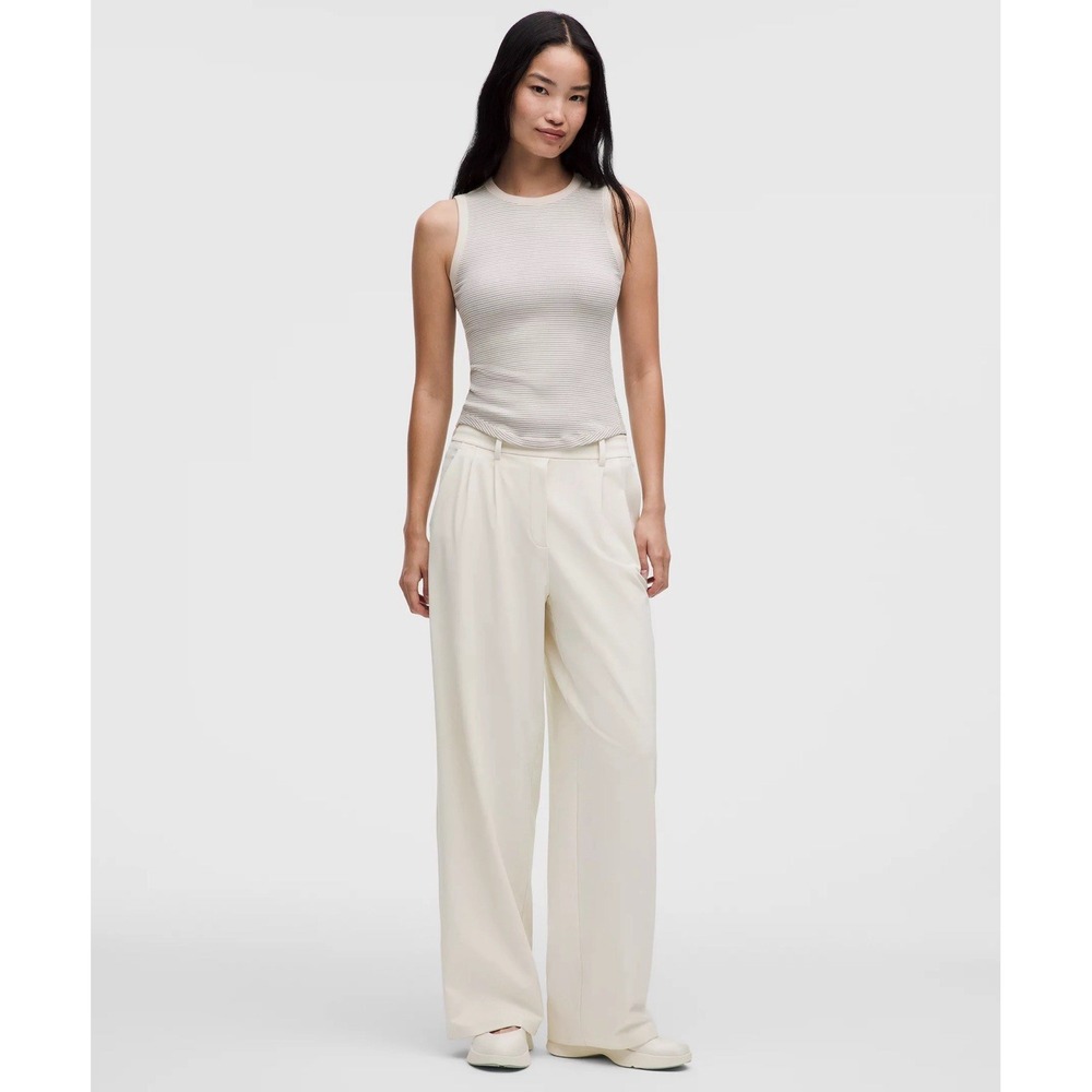 Lululemon Daydrift High-Rise Wide-Leg Trouser Women's Large Petite Light Ivory